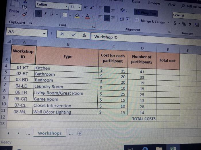 In cell e4 create a formula