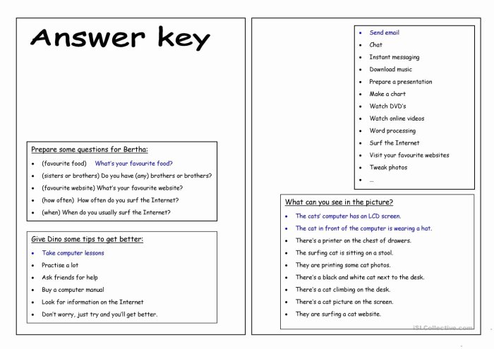 Computer basics word search answer key