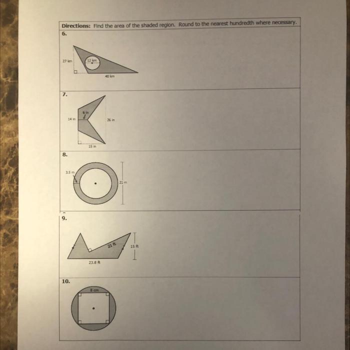 Unit 11 homework 4 area of regular figures answers