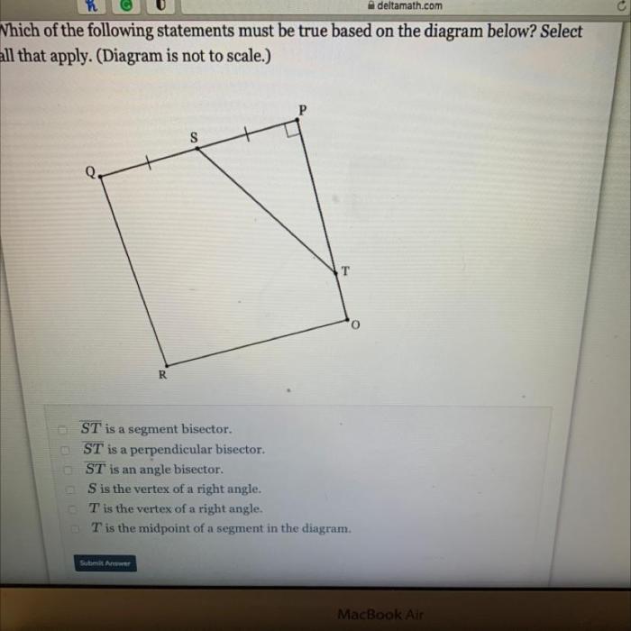 If wxyz is a square which statements must be true