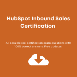 Hubspot inbound sales certification exam answers